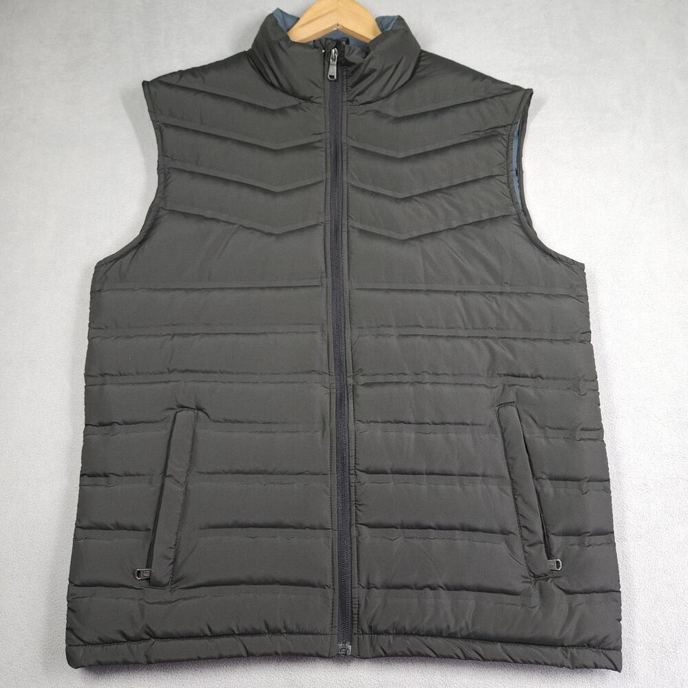 Tempco Puffer Vest Mens Large Black Goose Down Hiking Hunting Outdoor